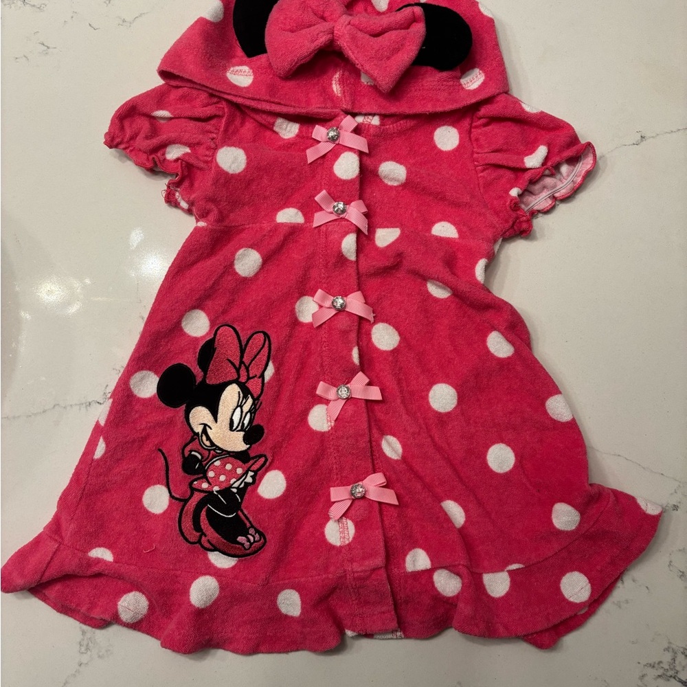 Disney Pink and White Hooded Dress
